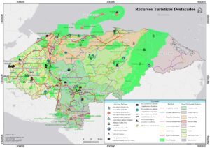 Principales ressources touristiques au Honduras.