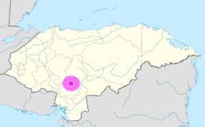 Carte de localisation de Tegucigalpa.