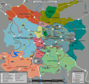 Zone métropolitaine de Tegucigalpa et Comayagüela dans la municipalité du District Central.