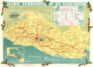 Carte touristique du Salvador de 1955.