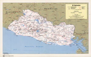 Carte politique du Salvador de 1980 de la CIA.