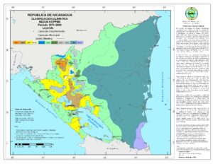 Carte climatique du Nicaragua