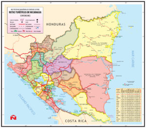 Carte politique du Nicaragua