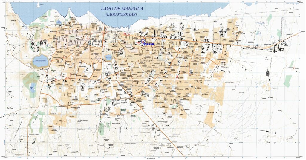 Carte de Managua.