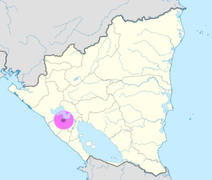 Carte de localisation de Managua.