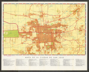Carte de San José, Costa Rica 1967.