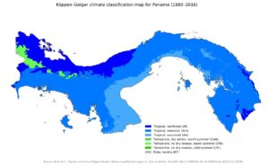 Carte climatique du Panama