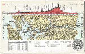 Carte du canal de Panama de 1944.