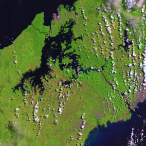 Image satellite du canal de Panama du 28 mai 2002.