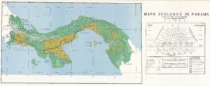 Carte écologique du Panama de 1959.