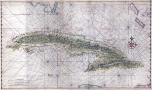 Carte de l’île de Cuba dans son intégralité, datant de 1639