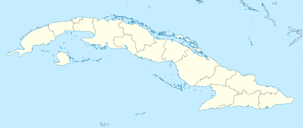 Carte vierge de Cuba.