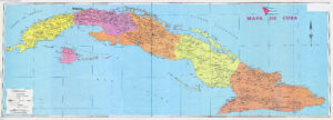 Carte des provinces de Cuba en 1902.