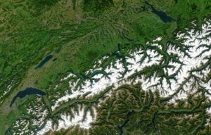 Image satellite de la Suisse