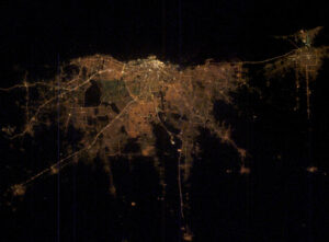 Buenos Aires la nuit depuis l’espace