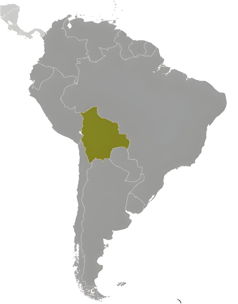 Carte de localisation de la Bolivie