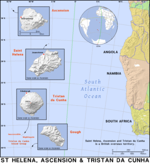 Carte de Sainte-Hélène, Ascension et Tristan da Cunha