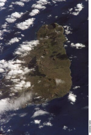 Vue de l’île de Pâques depuis l’espace