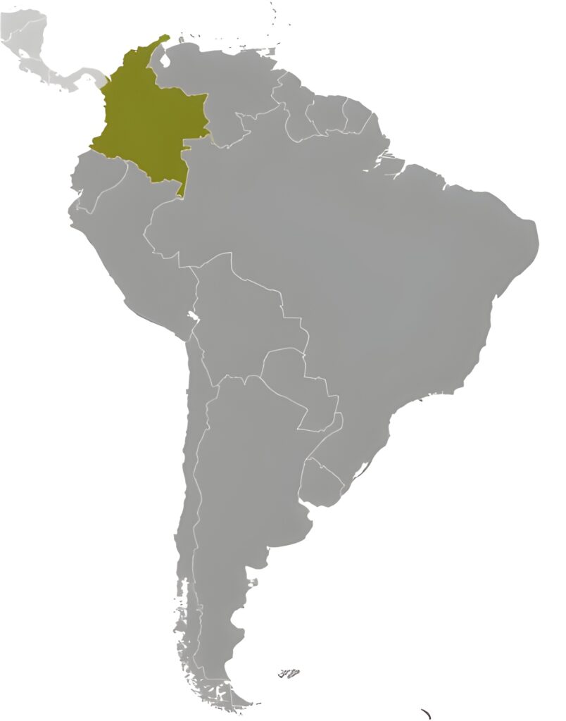 Carte de localisation de la Colombie
