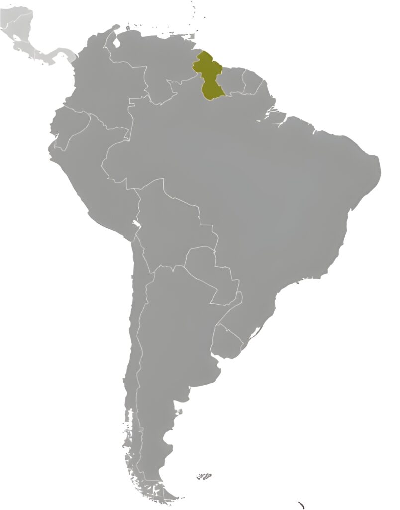 Carte de localisation du Guyana