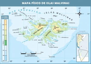 Carte des îles Malouines