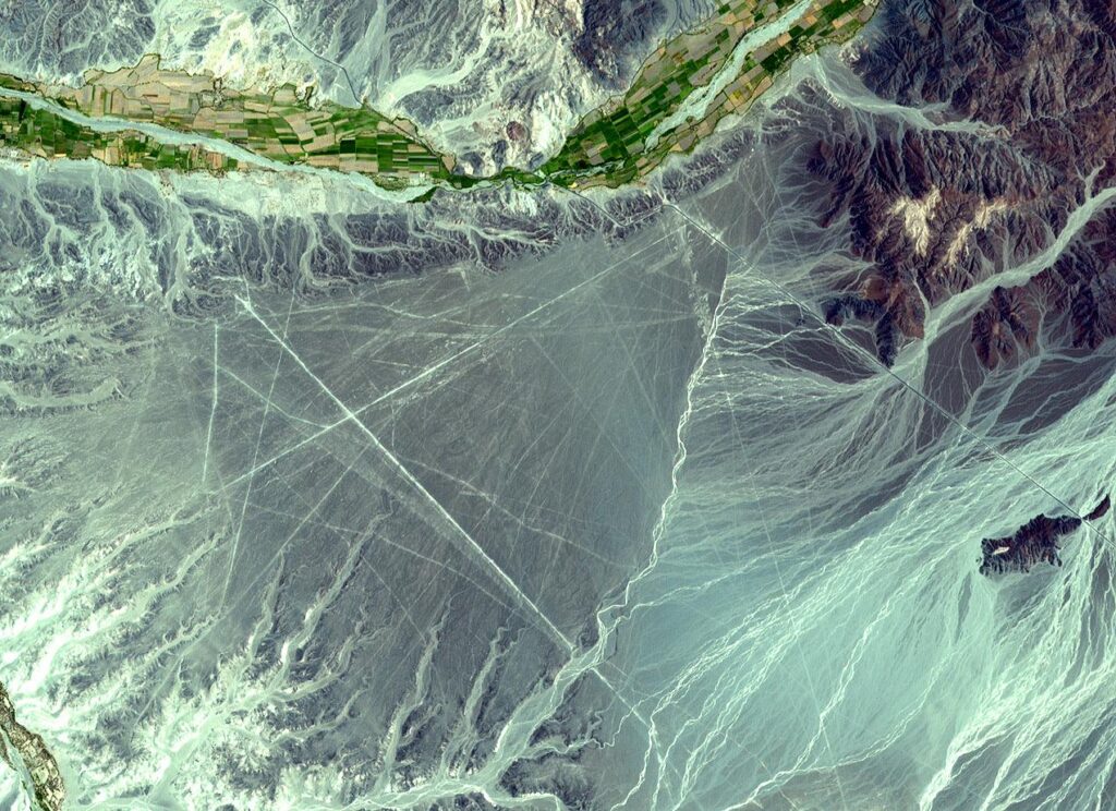 Image satellite des lignes de Nazca