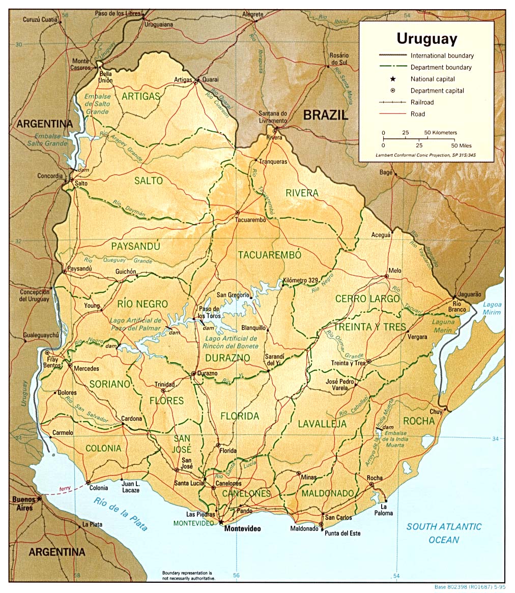 Carte de l’Uruguay