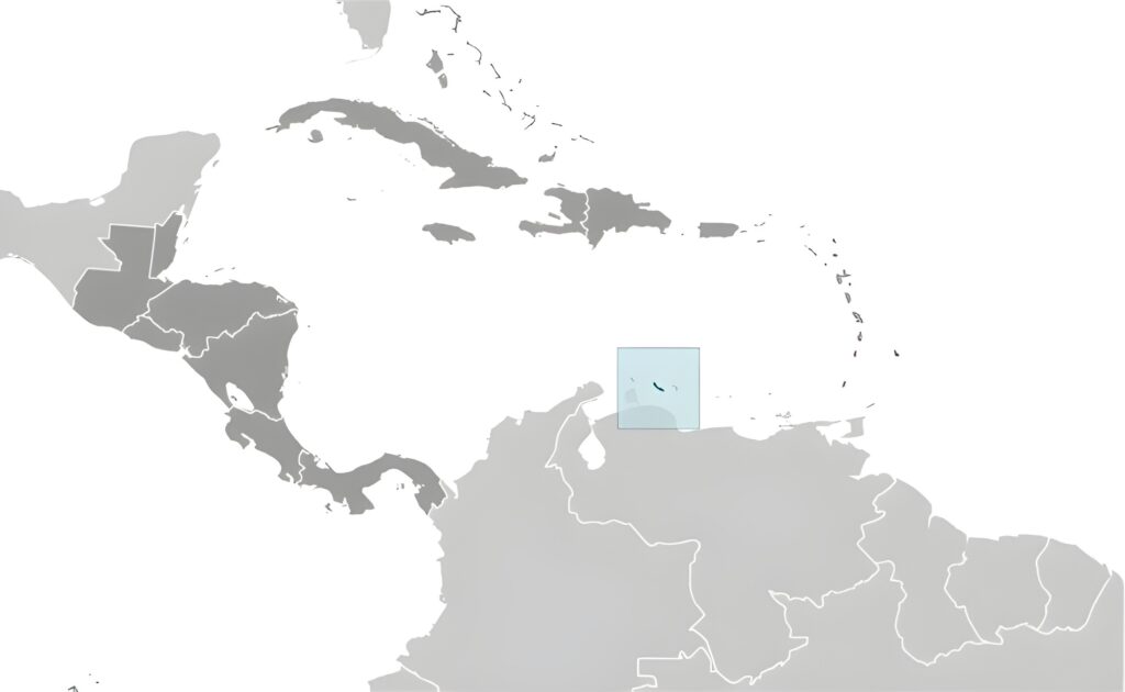 Carte de localisation de Curaçao