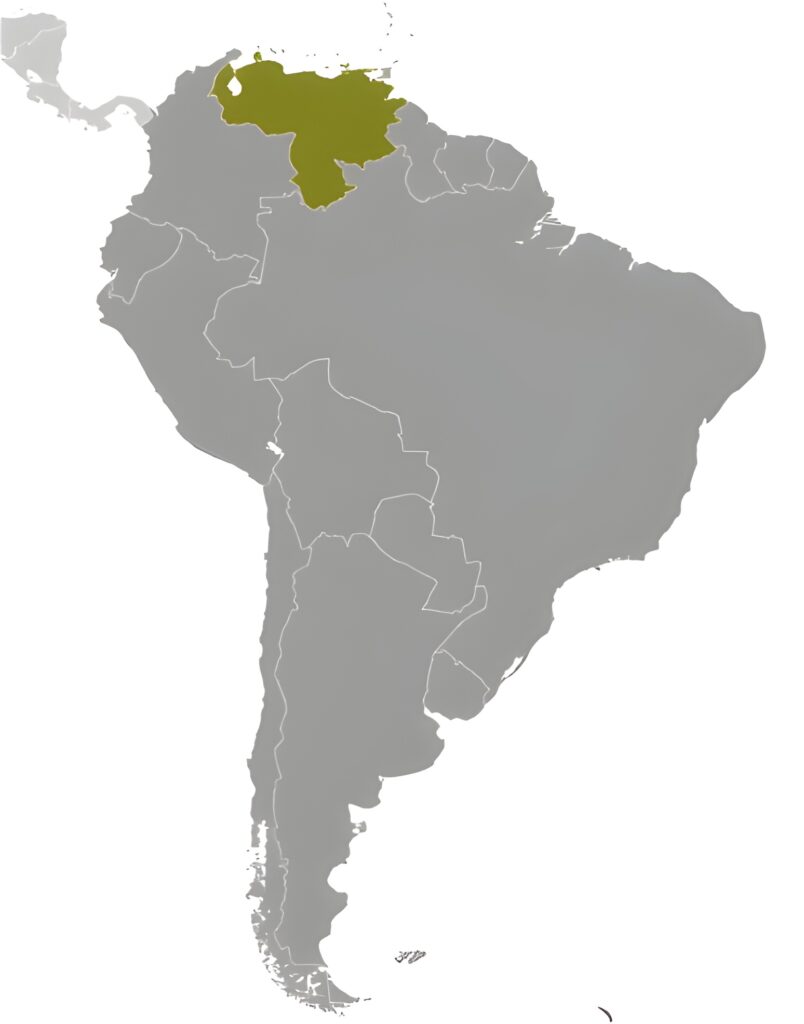 Carte de localisation du Venezuela