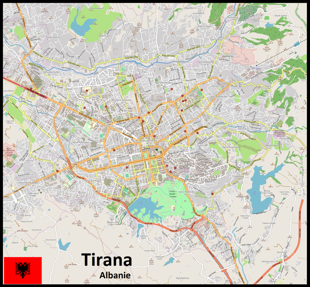Carte de Tirana.
