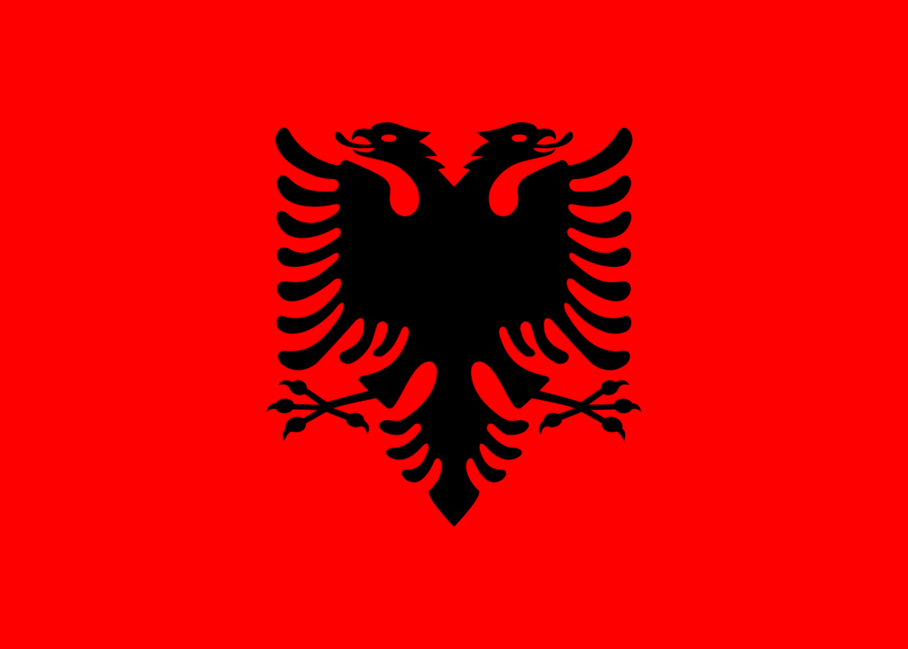 Le drapeau de l'Albanie