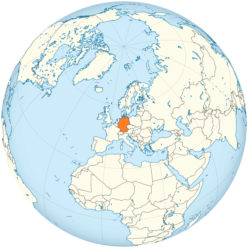 Carte de localisation de l'Allemagne.