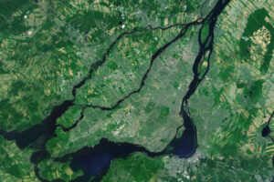 Image satellite du Grand Montréal
