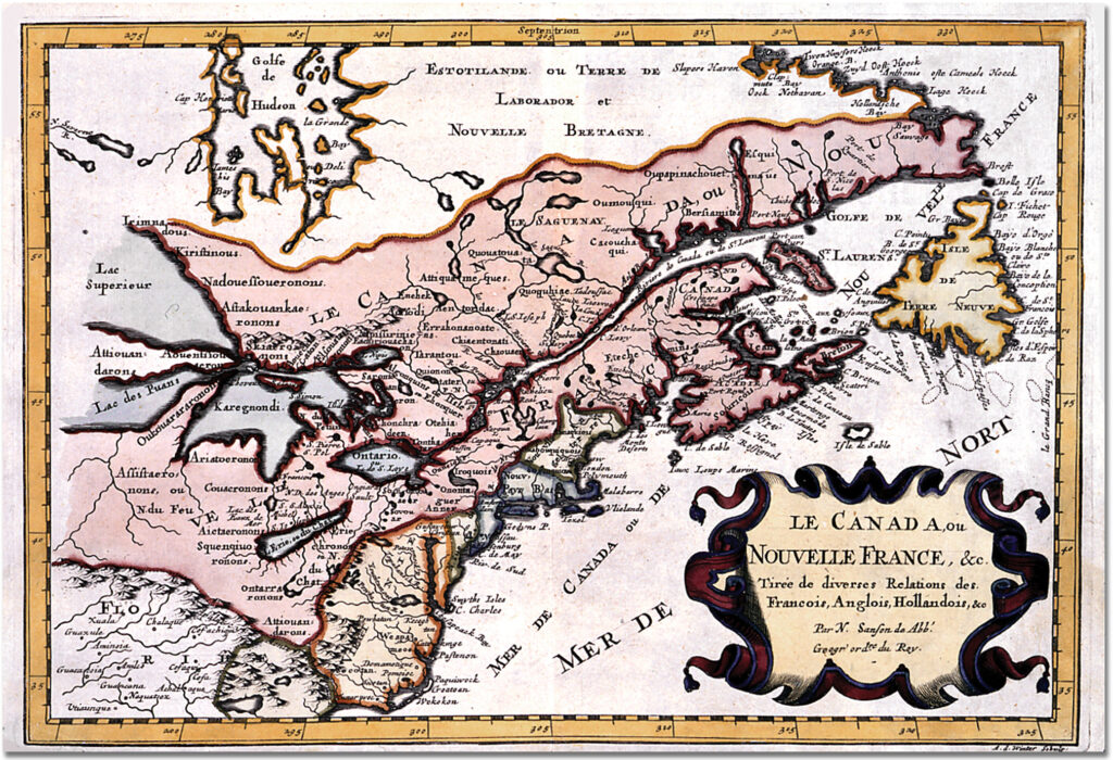 Carte de la Nouvelle-France vers 1660