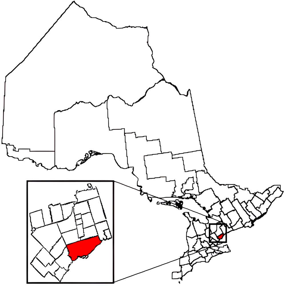 Carte de localisation de Toronto