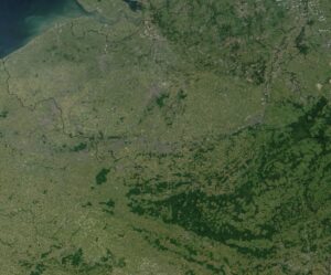 Image satellite de la Belgique 2001