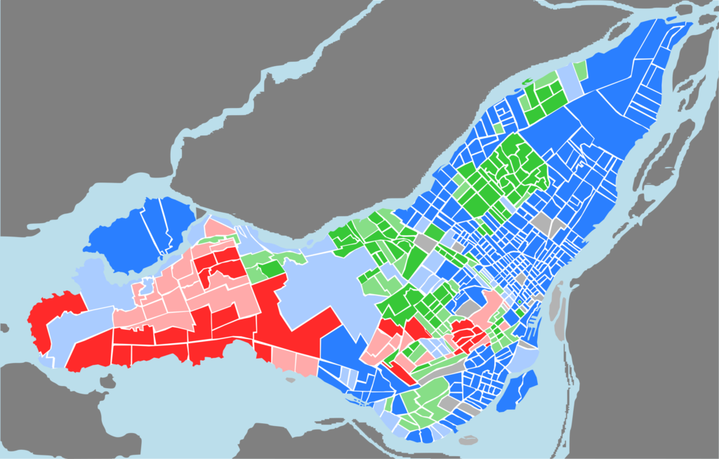 Carte linguistique de Montréal