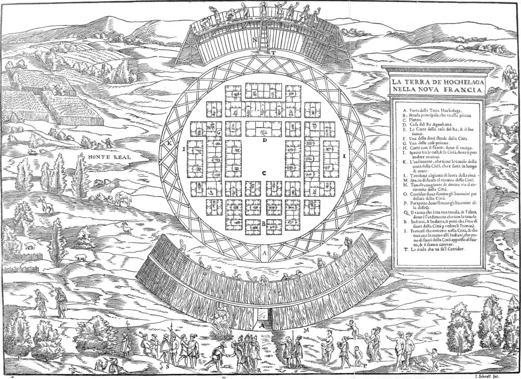 La terra de Hochelaga nella Nova Francia Giovanni Battista Ramusio 1556