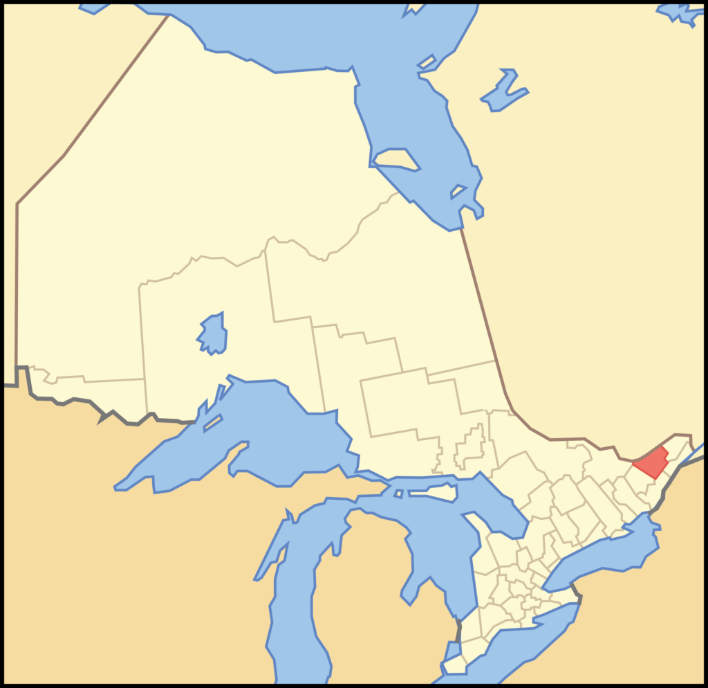 Carte de localisation d'Ottawa