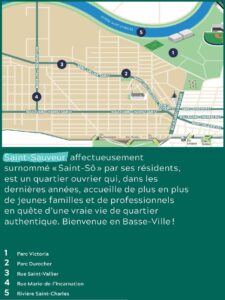 Carte du quartier Saint-Sauveur, Québec.