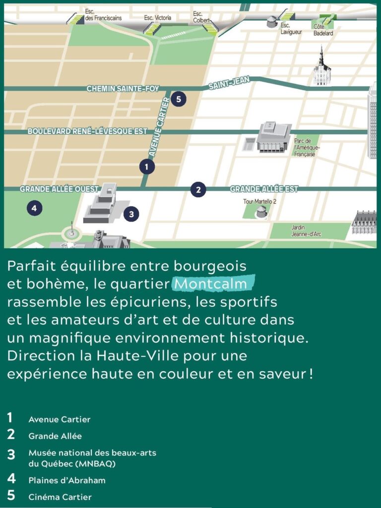 Carte des arrondissements et quartiers de Québec