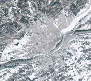 Image satellite de la ville de Québec le 31 janvier 2018
