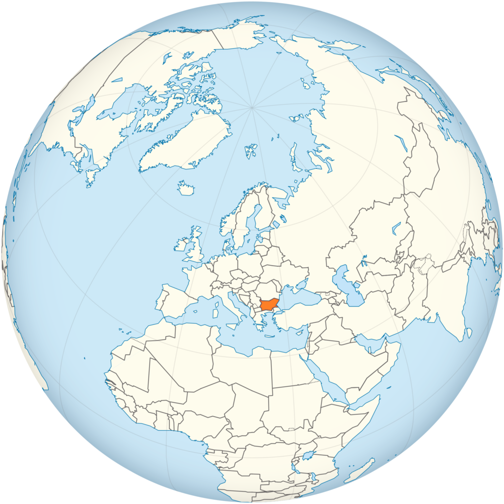 Carte de localisation de la Bulgarie.