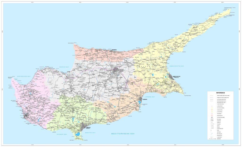 Carte de Chypre.