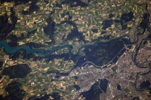 Image satellite de Berne, en Suisse