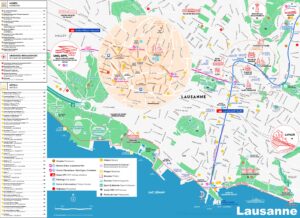 Carte touristique de Lausanne