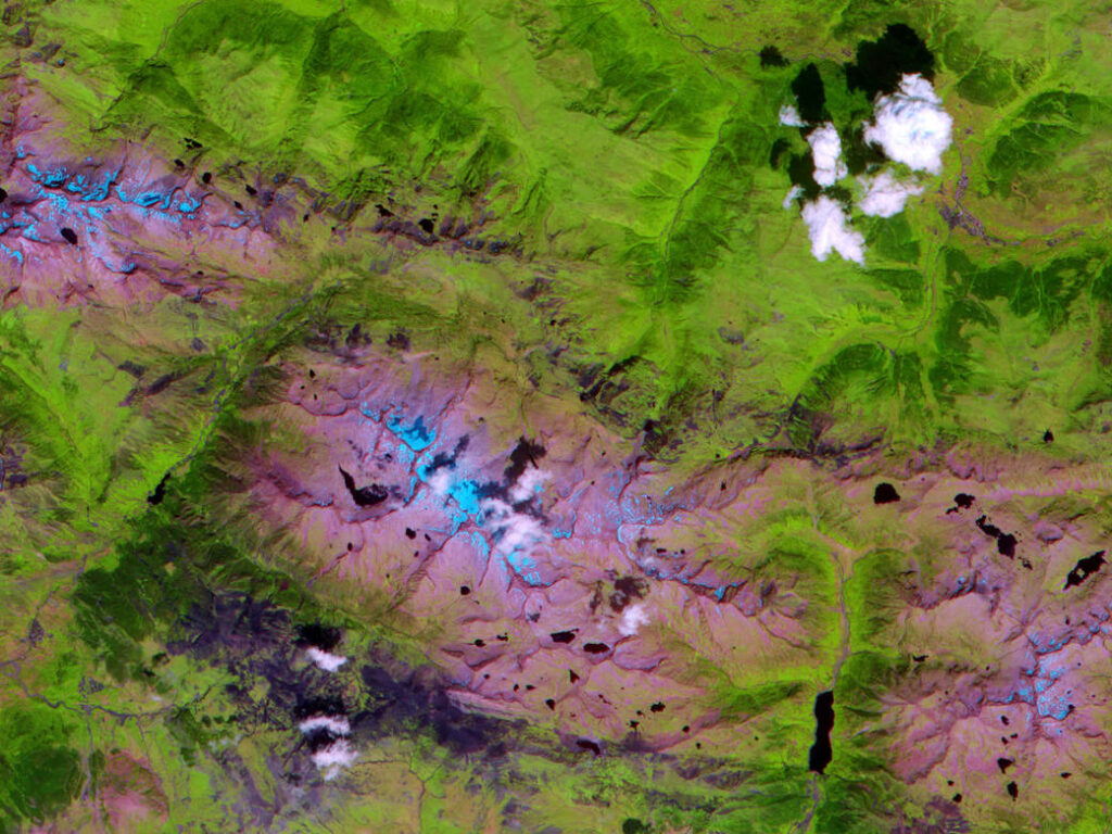 Image satellite des Pyrénées centrales