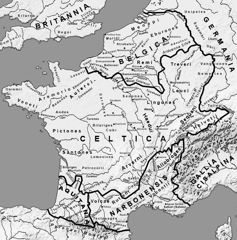 Gallia Belgica en 54 avant notre ère