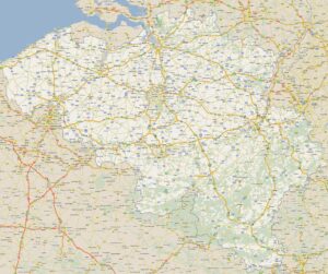 Carte routière de la Belgique