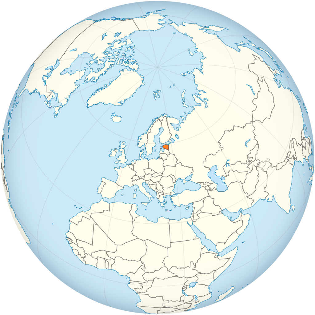 Carte de localisation de l'Estonie